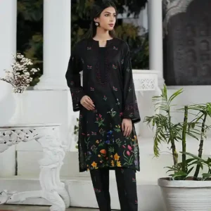 Black Cotton Suit - LDS 1056